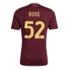 Maillot de Foot AS Roma Bove #52 2024-25 Domicile Homme