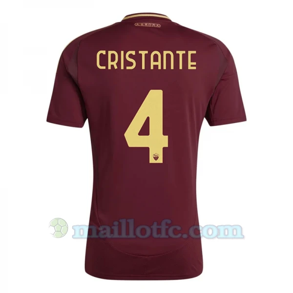 Maillot de Foot AS Roma Cristante #4 2024-25 Domicile Homme