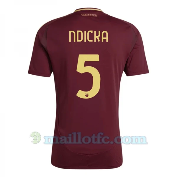 Maillot de Foot AS Roma Ndicka #5 2024-25 Domicile Homme