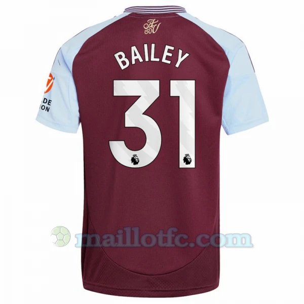 Maillot de Foot Aston Villa Bailey #31 2024-25 Domicile Homme