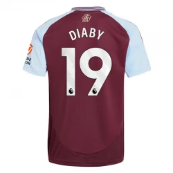 Maillot de Foot Aston Villa Diaby #19 2024-25 Domicile Homme