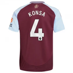 Maillot de Foot Aston Villa Konsa #4 2024-25 Domicile Homme