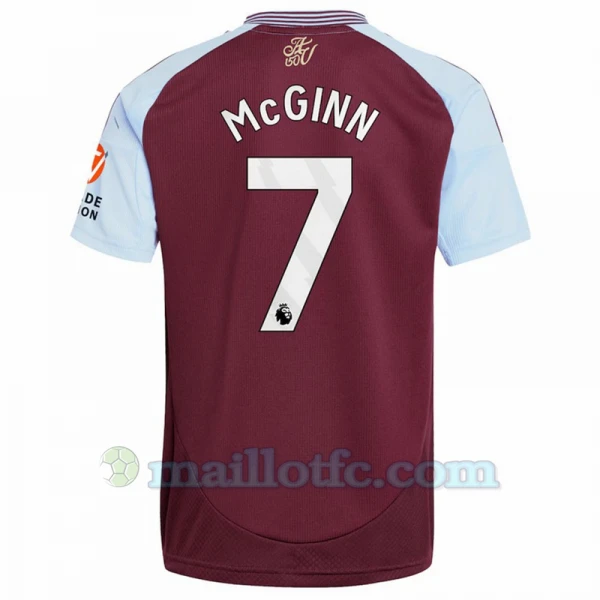 Maillot de Foot Aston Villa McGinn #7 2024-25 Domicile Homme