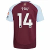 Maillot de Foot Aston Villa Pau #14 2024-25 Domicile Homme