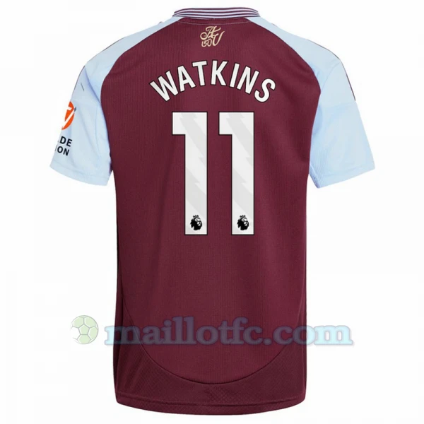 Maillot de Foot Aston Villa Watkins #11 2024-25 Domicile Homme