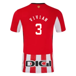 Maillot de Foot Athletic Club Bilbao Vivian #3 2024-25 Domicile Homme