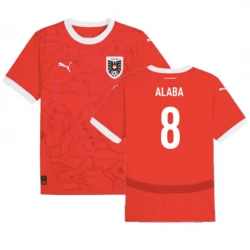 Maillot de Foot Autriche David Alaba #8 Euro 2024 Domicile Homme