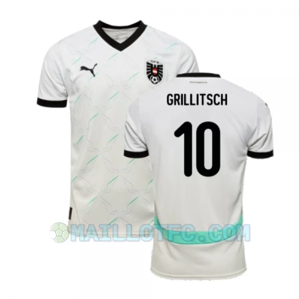Maillot de Foot Autriche Grillitsch #10 Euro 2024 Extérieur Homme