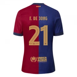 Maillot de Foot Barça F.De Jong #21 2024-25 Domicile Homme