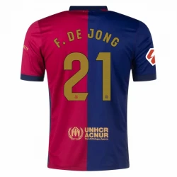 Maillot de Foot Barça Frenkie de Jong #21 2024-25 Domicile Homme