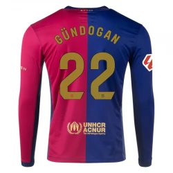 Maillot de Foot Barça Gundogan #22 2024-25 Domicile Homme Manches Longues