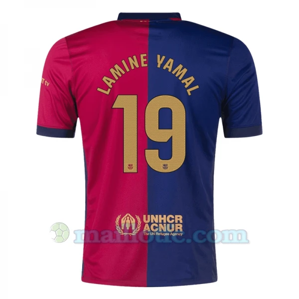 Maillot de Foot Barça Lamine Yamal #19 2024-25 Domicile Homme