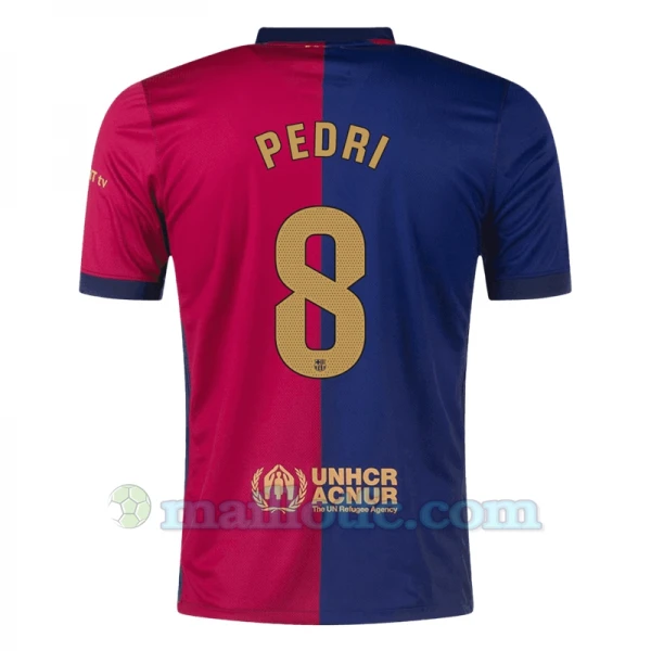 Maillot de Foot Barça Pedri #8 2024-25 Domicile Homme