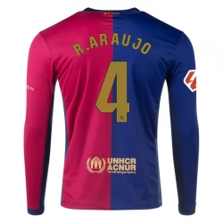 Maillot de Foot Barça Ronald Araujo #4 2024-25 Domicile Homme Manches Longues