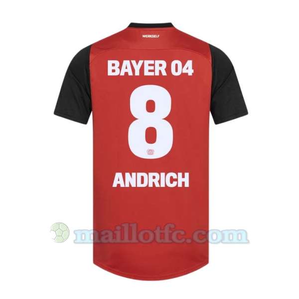 Maillot de Foot Bayer 04 Leverkusen Andrich #8 2024-25 Domicile Homme