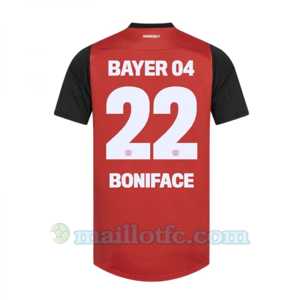 Maillot de Foot Bayer 04 Leverkusen Boniface #22 2024-25 Domicile Homme