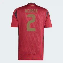 Maillot de Foot Belgique Debast #2 Euro 2024 Domicile Homme