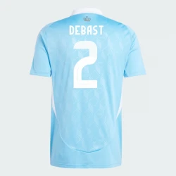 Maillot de Foot Belgique Debast #2 Euro 2024 Extérieur Homme