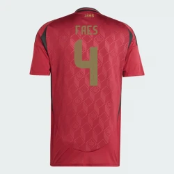 Maillot de Foot Belgique Faes #4 Euro 2024 Domicile Homme