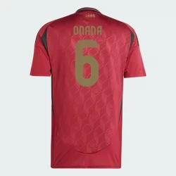 Maillot de Foot Belgique Onana #6 Euro 2024 Domicile Homme