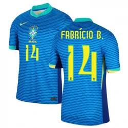 Maillot de Foot Brésil Fabricio B. #14 Copa America 2024 Extérieur Homme