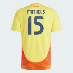 Maillot de Foot Colombie Matheus #15 Copa America 2024 Domicile Homme