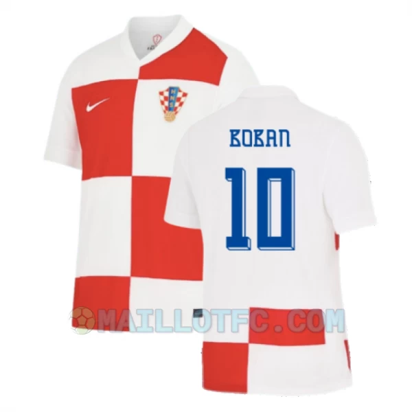 Maillot de Foot Croatie Boban #10 Euro 2024 Domicile Homme