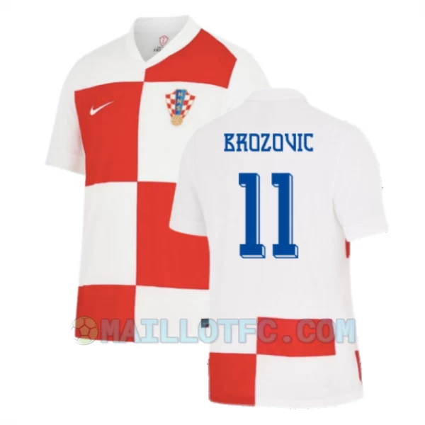 Maillot de Foot Croatie Brozovic #11 Euro 2024 Domicile Homme