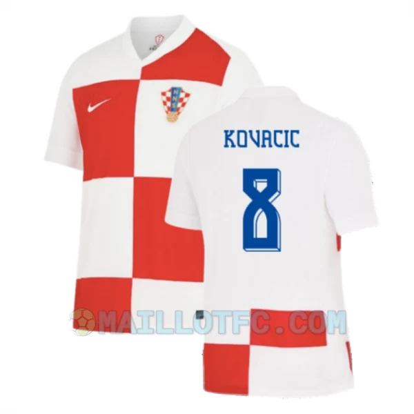 Maillot de Foot Croatie Kovacic #8 Euro 2024 Domicile Homme