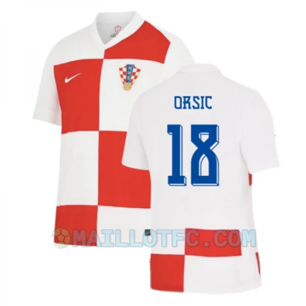 Maillot de Foot Croatie Orsic #18 Euro 2024 Domicile Homme