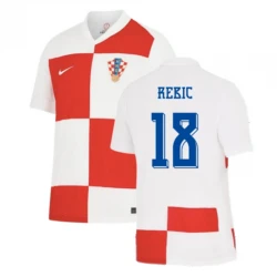 Maillot de Foot Croatie Rebic #18 Euro 2024 Domicile Homme