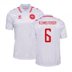 Maillot de Foot Danemark A.Christensen #6 Euro 2024 Extérieur Homme