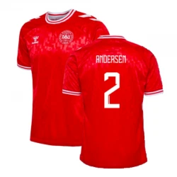 Maillot de Foot Danemark Andersen #2 Euro 2024 Domicile Homme