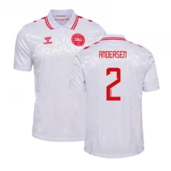 Maillot de Foot Danemark Andersen #2 Euro 2024 Extérieur Homme