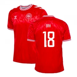 Maillot de Foot Danemark Bah #18 Euro 2024 Domicile Homme