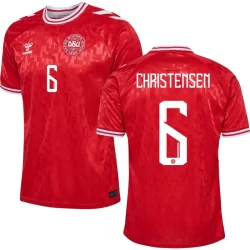 Maillot de Foot Danemark Christensen #6 Euro 2024 Domicile Homme