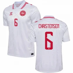 Maillot de Foot Danemark Christensen #6 Euro 2024 Extérieur Homme