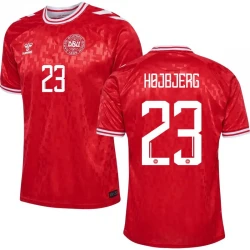 Maillot de Foot Danemark Hojbjerg #23 Euro 2024 Domicile Homme