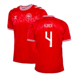 Maillot de Foot Danemark Kjaer #4 Euro 2024 Domicile Homme