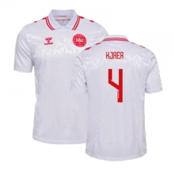 Maillot de Foot Danemark Kjaer #4 Euro 2024 Extérieur Homme