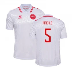 Maillot de Foot Danemark Maehle #5 Euro 2024 Extérieur Homme