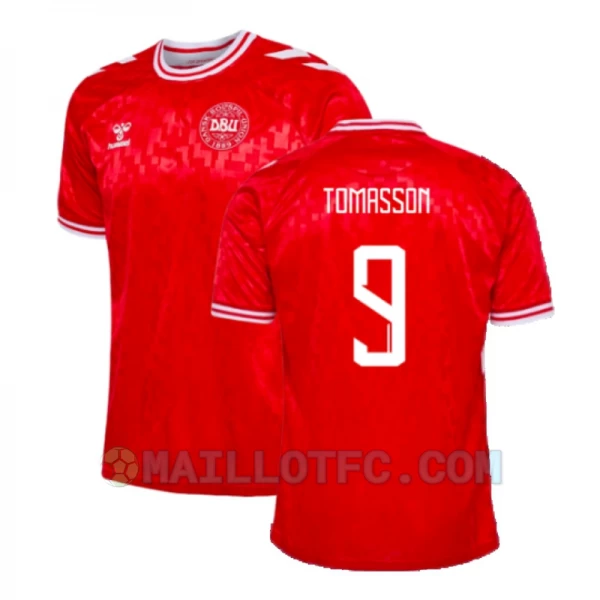 Maillot de Foot Danemark Tomasson #9 Euro 2024 Domicile Homme