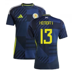 Maillot de Foot Écosse Hendry #13 Euro 2024 Domicile Homme