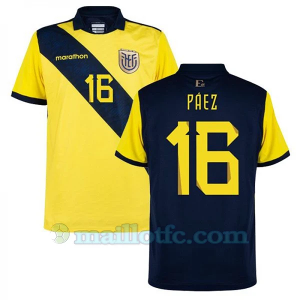 Maillot de Foot Équateur Paez #16 Copa America 2024 Domicile Homme