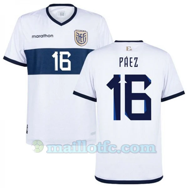 Maillot de Foot Équateur Paez #16 Copa America 2024 Extérieur Homme