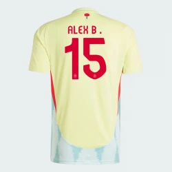 Maillot de Foot Espagne Alex B. #15 Euro 2024 Extérieur Homme