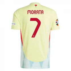 Maillot de Foot Espagne Alvaro Morata #7 Euro 2024 Extérieur Homme