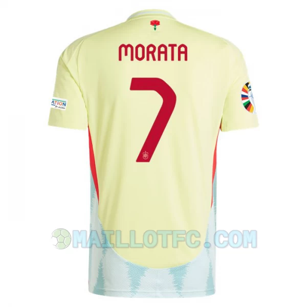 Maillot de Foot Espagne Alvaro Morata #7 Euro 2024 Extérieur Homme