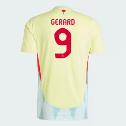 Maillot de Foot Espagne Gerard #9 Euro 2024 Extérieur Homme