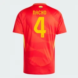 Maillot de Foot Espagne Nacho #4 Euro 2024 Domicile Homme